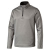 Puma Golf Men's Medium Grey Heather Core Fleece 1/4 Zip Golf Popover