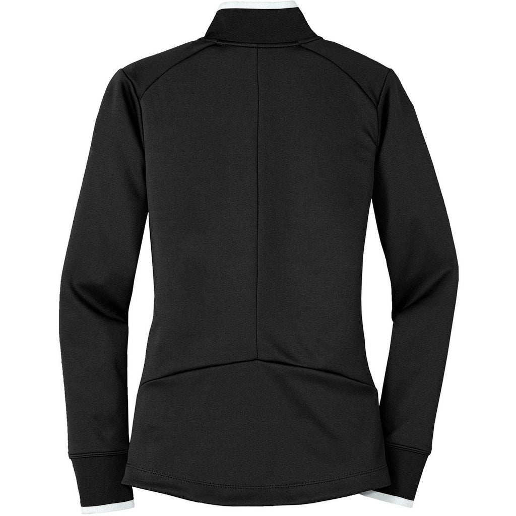 Nike Women's Black/White Dri-FIT Long Sleeve Quarter Zip Shirt
