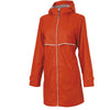 Charles River Women's Orange/Reflective New Englander Raincoat