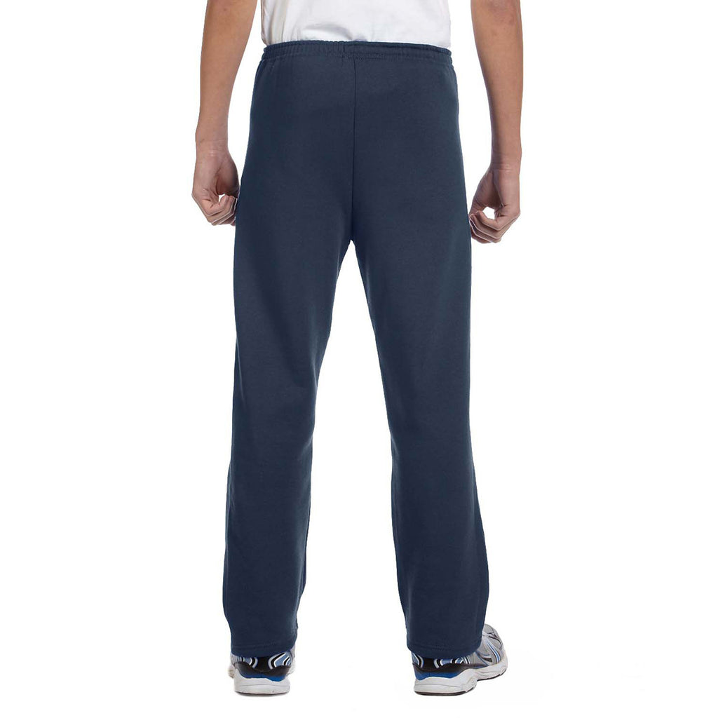 Russell Athletic Youth J Navy Dri-Power Fleece Open-Bottom Pant