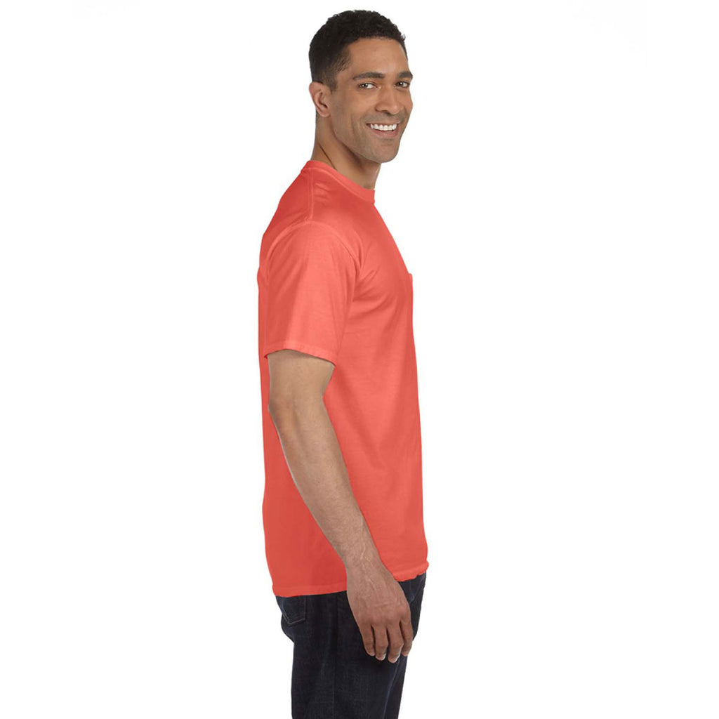 Comfort Colors Men's Bright Salmon 6.1 oz. Pocket T-Shirt