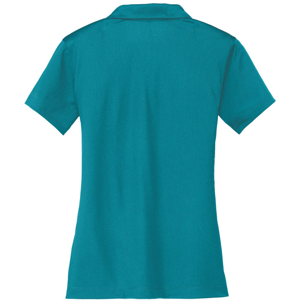 Nike Women's Turquoise Dri-FIT Short Sleeve Vertical Mesh Polo