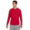 Russell Athletic Men's True Red/Steel Long-Sleeve Performance T-Shirt
