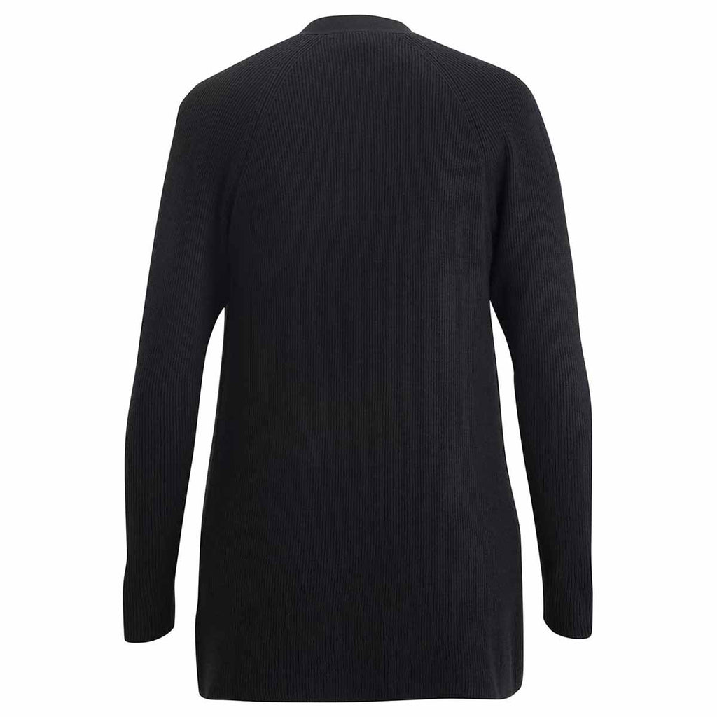 Edwards Women's Black Open Front Cardigan With Pockets