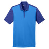 Nike Men's Light Blue/Royal Dri-FIT Colorblock Icon Polo