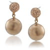 Carolee The Thea Gold Crystal and Pearl Drop Pierced Earrings