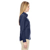 North End Women's Classic Navy Paramount Wrinkle-Resistant Twill Checkered Shirt