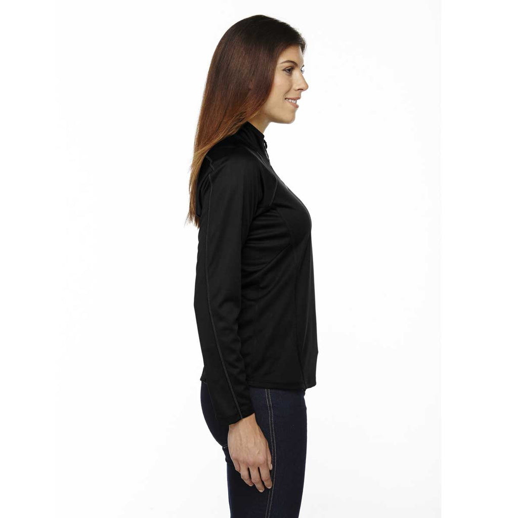 North End Women's Black Radar Half-Zip Performance Long-Sleeve Top