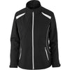 North End Women's Black Tempo Lightweight Recycled Polyester Jacket with Embossed Print