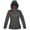 North End Women's Carbon/Claret Red Rivet Textured Twill Insulated Jacket