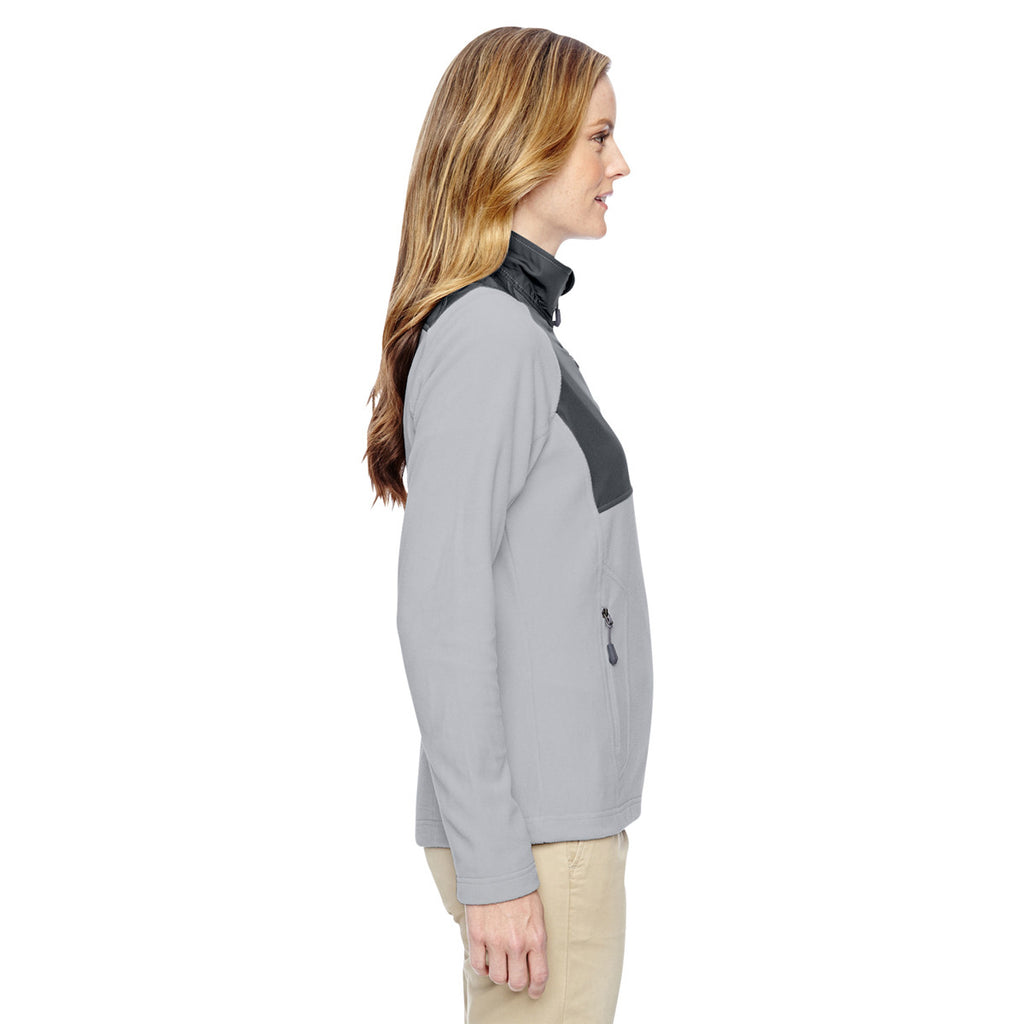 North End Women's Silver Excursion Trail Fabric-Block Jacket