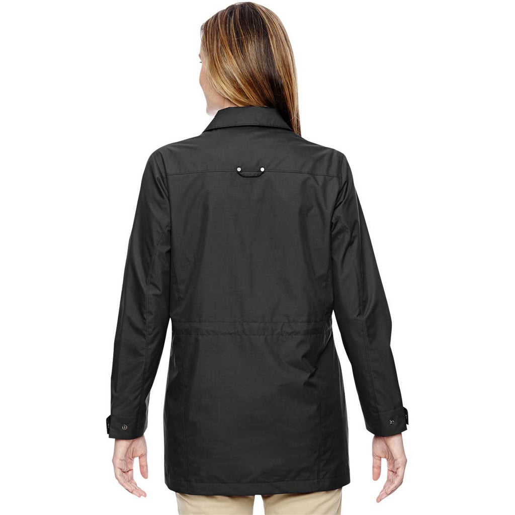 North End Women's Black Excursion Jacket with Fold Down Collar