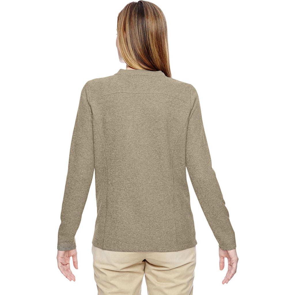 North End Women's Stone Excursion Nomad Performance Waffle Henley