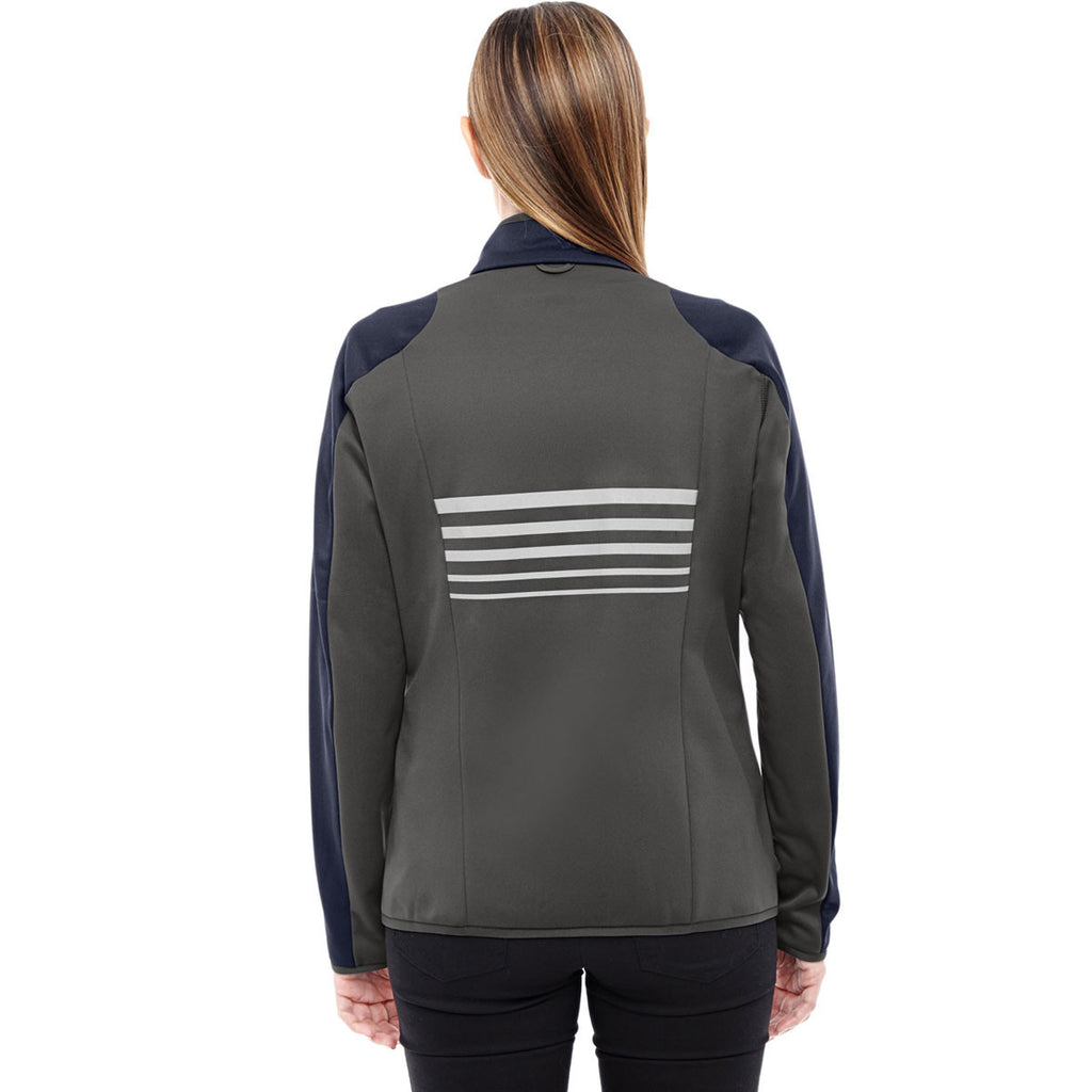 North End Women's Navy/Dark Graphite Interactive Performance Fleece Jacket