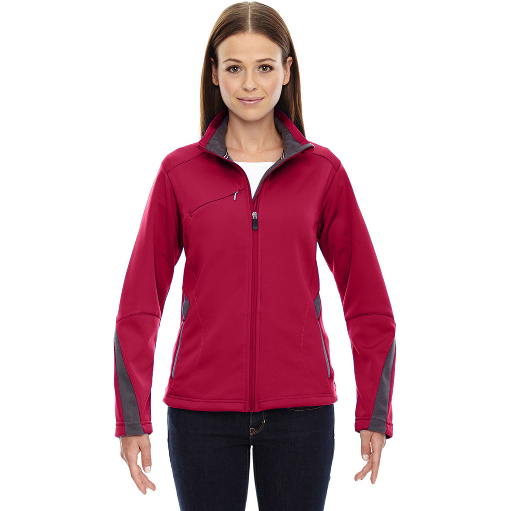 North End Women's Olympic Red Escape Bonded Fleece Jacket