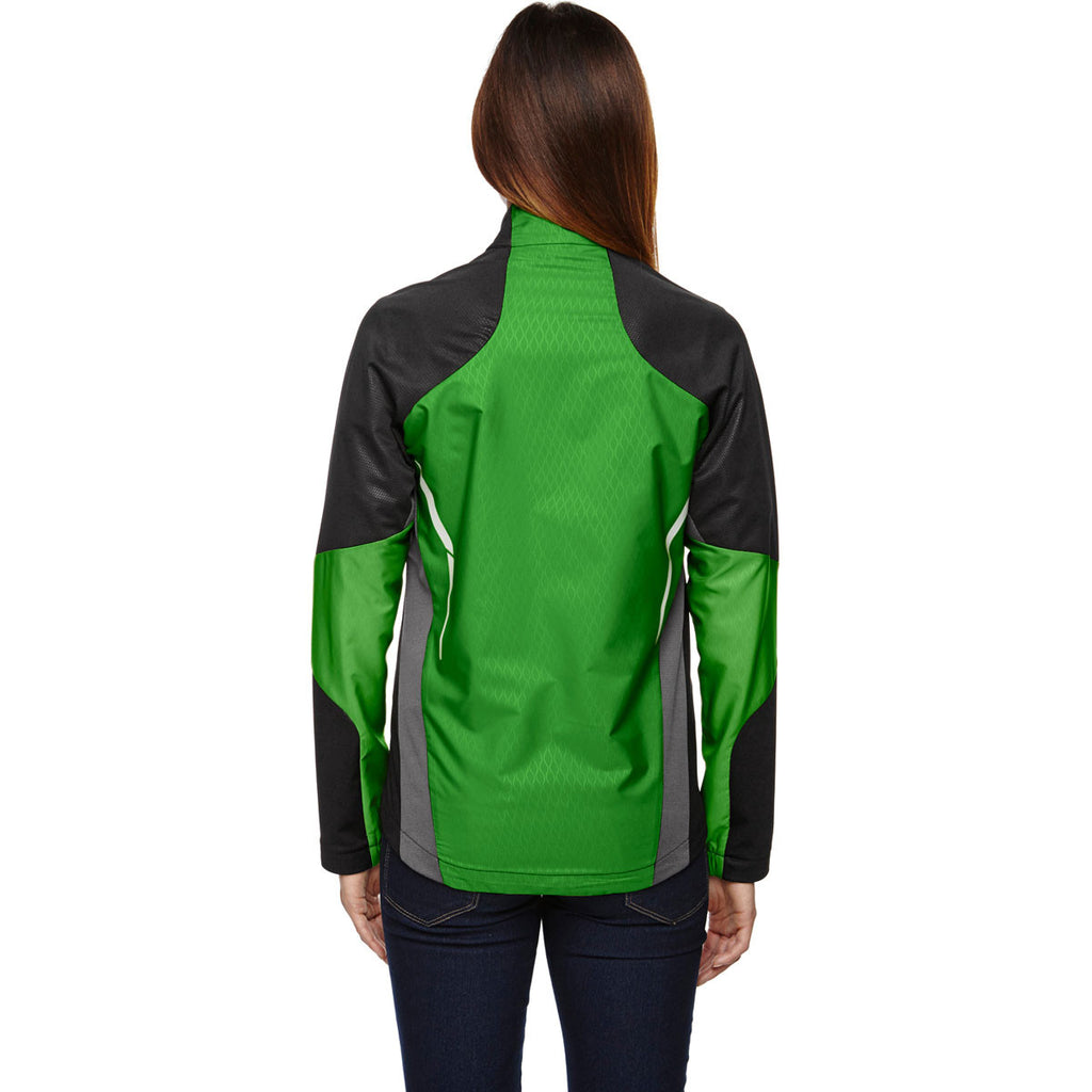 North End Women's Black/Acid Green Dynamo Performance Hybrid Jacket