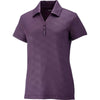 North End Women's Mulberry Purple Silk Stretch Embossed Print Polo