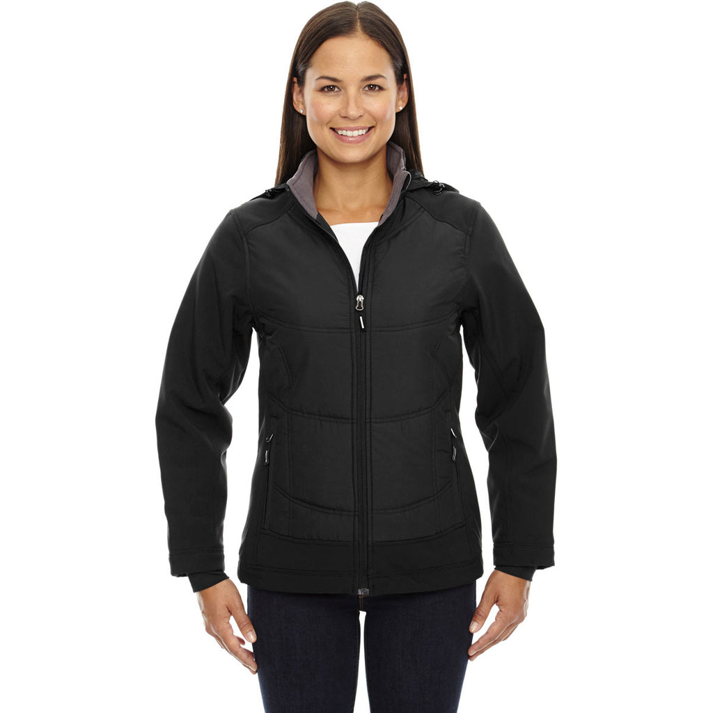 North End Women's Black Neo Insulated Hybrid Jacket