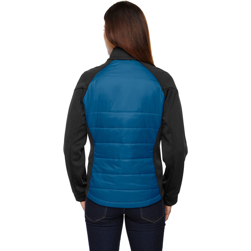 North End Women's Olympic Blue Epic Insulated Hybrid Bonded Fleece Jacket