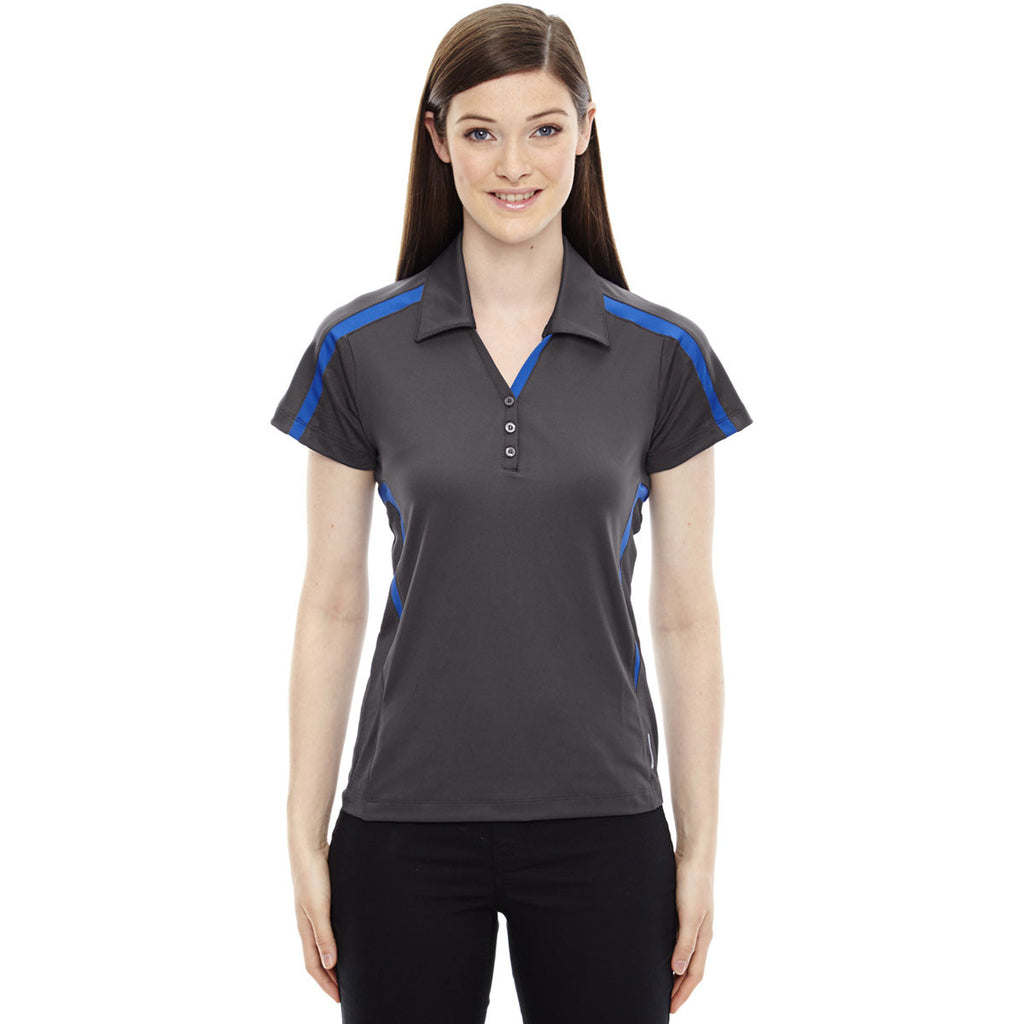 North End Women's Black Silk Accelerate Performance Polo