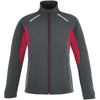 North End Women's Carbon/Olympic Red Jacket with Laser Stitch Accents