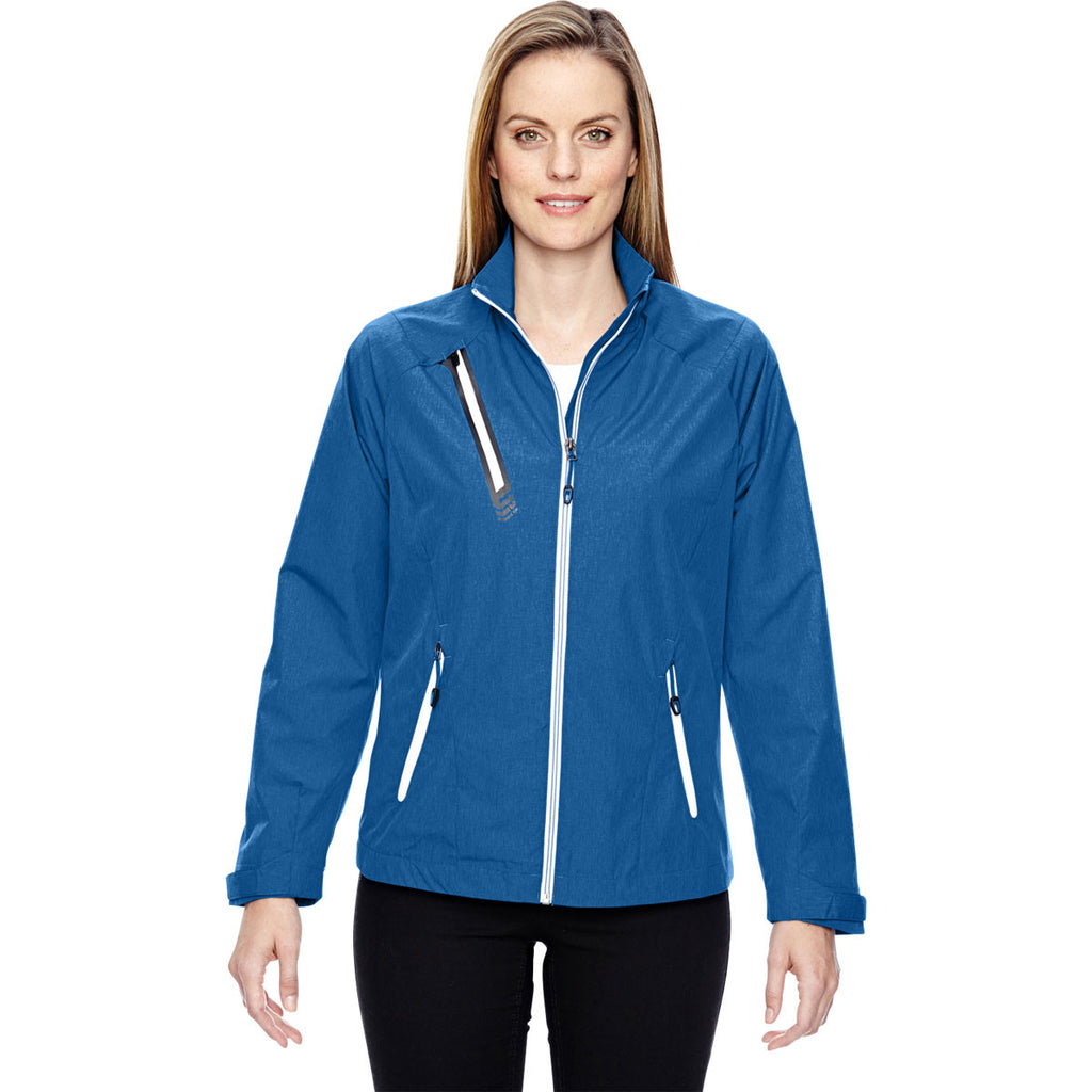 North End Women's Nautical Blue Frequency Melange Jacket