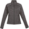 North End Women's Carbon/Black Flux Melange Fleece Jacket