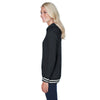 J. America Women's Black Relay Hooded Pullover Sweatshirt