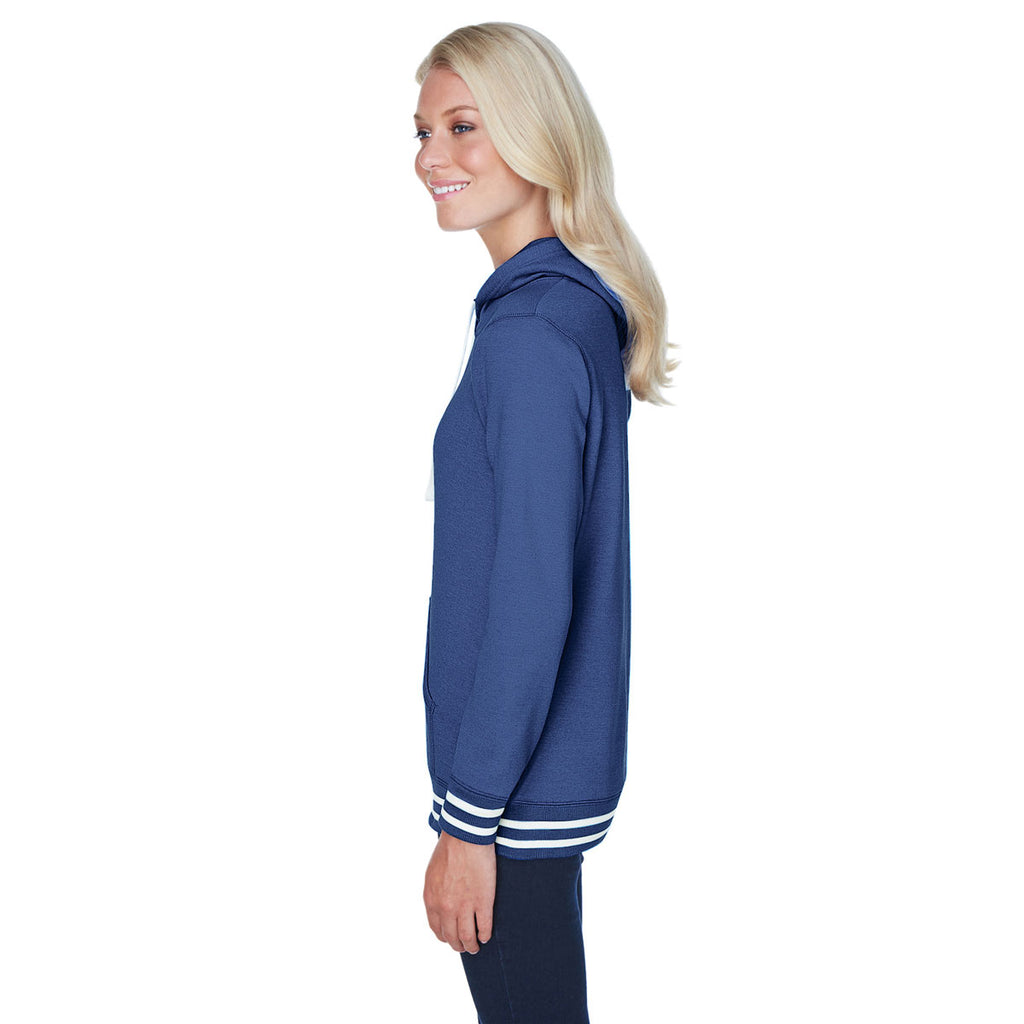 J. America Women's Navy Relay Hooded Pullover Sweatshirt