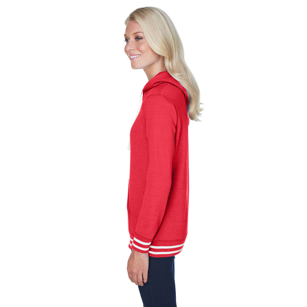 J. America Women's Red Relay Hooded Pullover Sweatshirt