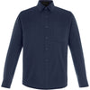 North End Men's Classic Navy Paramount Twill Checkered Shirt