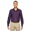 North End Men's Mulberry-Purple Paramount Twill Checkered Shirt