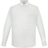 North End Men's White Align Dobby Vertical Striped Shirt
