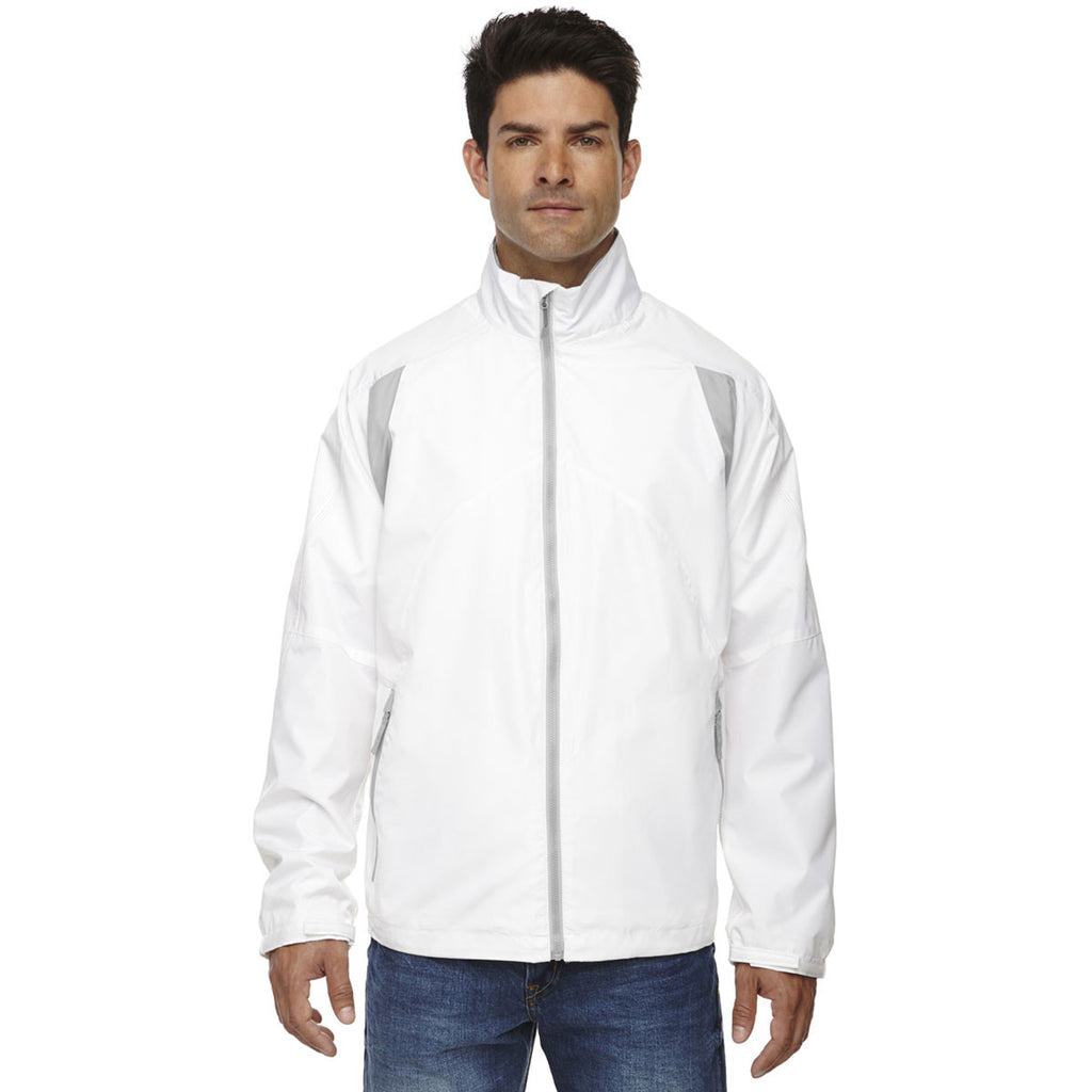 North End Men's White Endurance Lightweight Colorblock Jacket