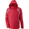 North End Men's Olympic Red Sirius Lightweight Jacket with Embossed Print