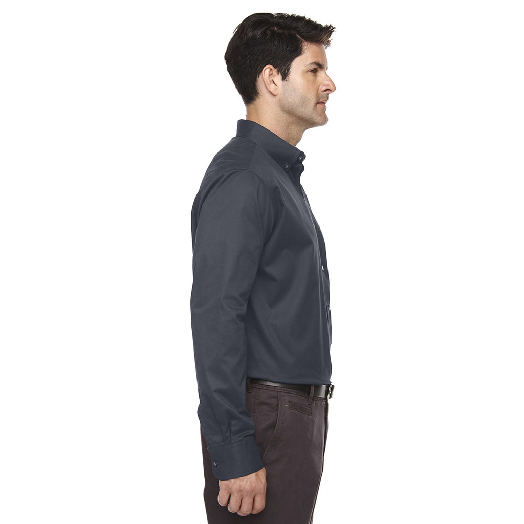 Core 365 Men's Carbon Operate Long-Sleeve Twill Shirt