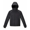 North End Men's Black Linear Insulated Jacket with Print