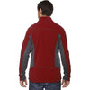 North End Men's Classic Red Generate Textured Fleece Jacket