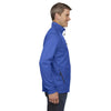 North End Men's Nautical Blue Trace Printed Fleece Jacket