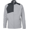 North End Men's Silver Excursion Trail Fabric-Block Fleece Jacket