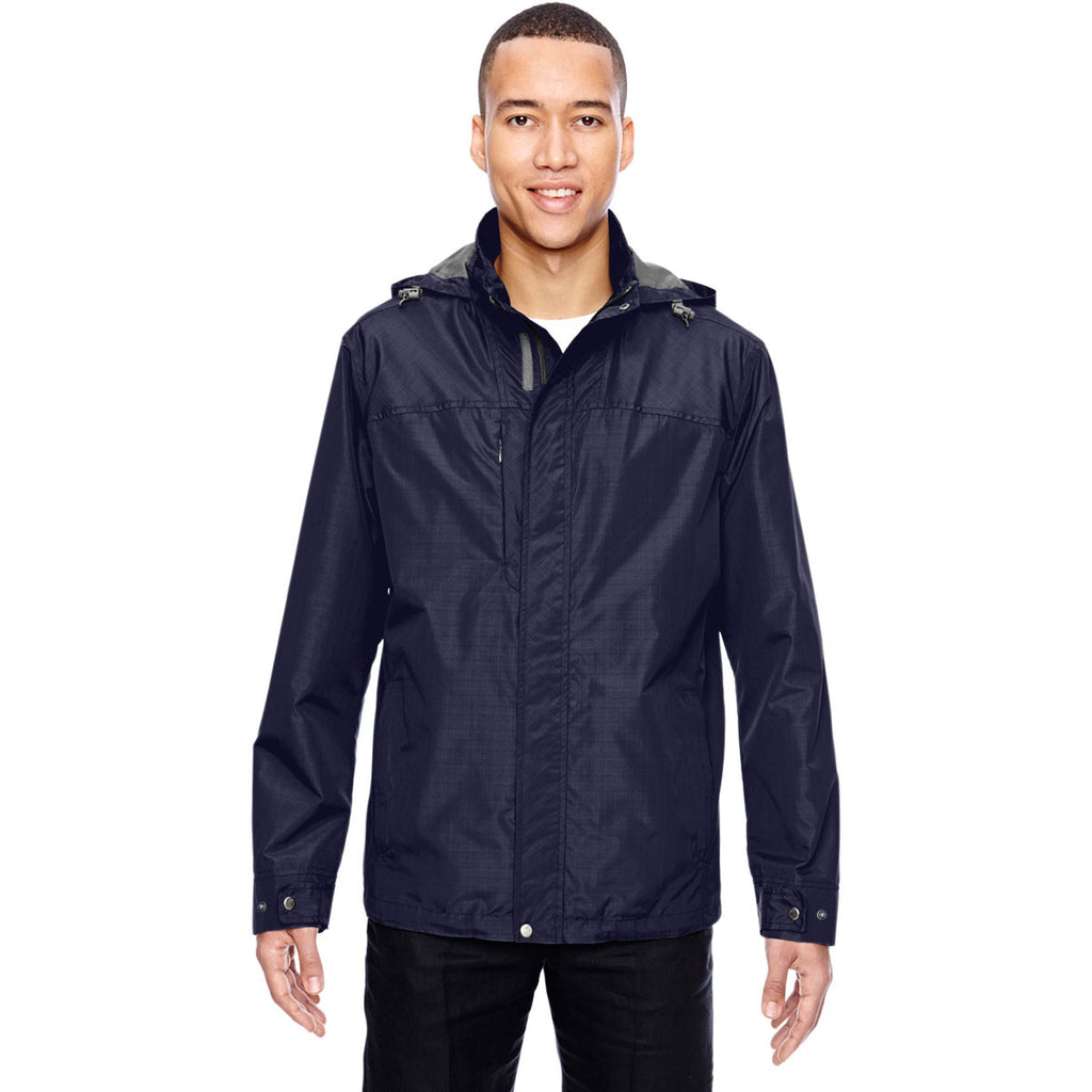 North End Men's Navy Excursion Transcon Lightweight Jacket with Pattern