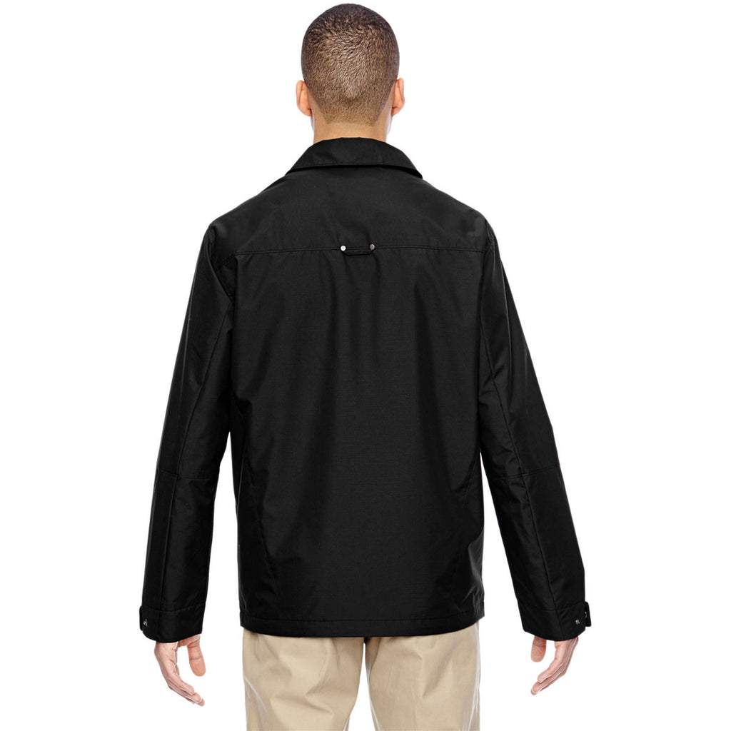 North End Men's Black Excursion Ambassador Lightweight Jacket with Fold Down Collar