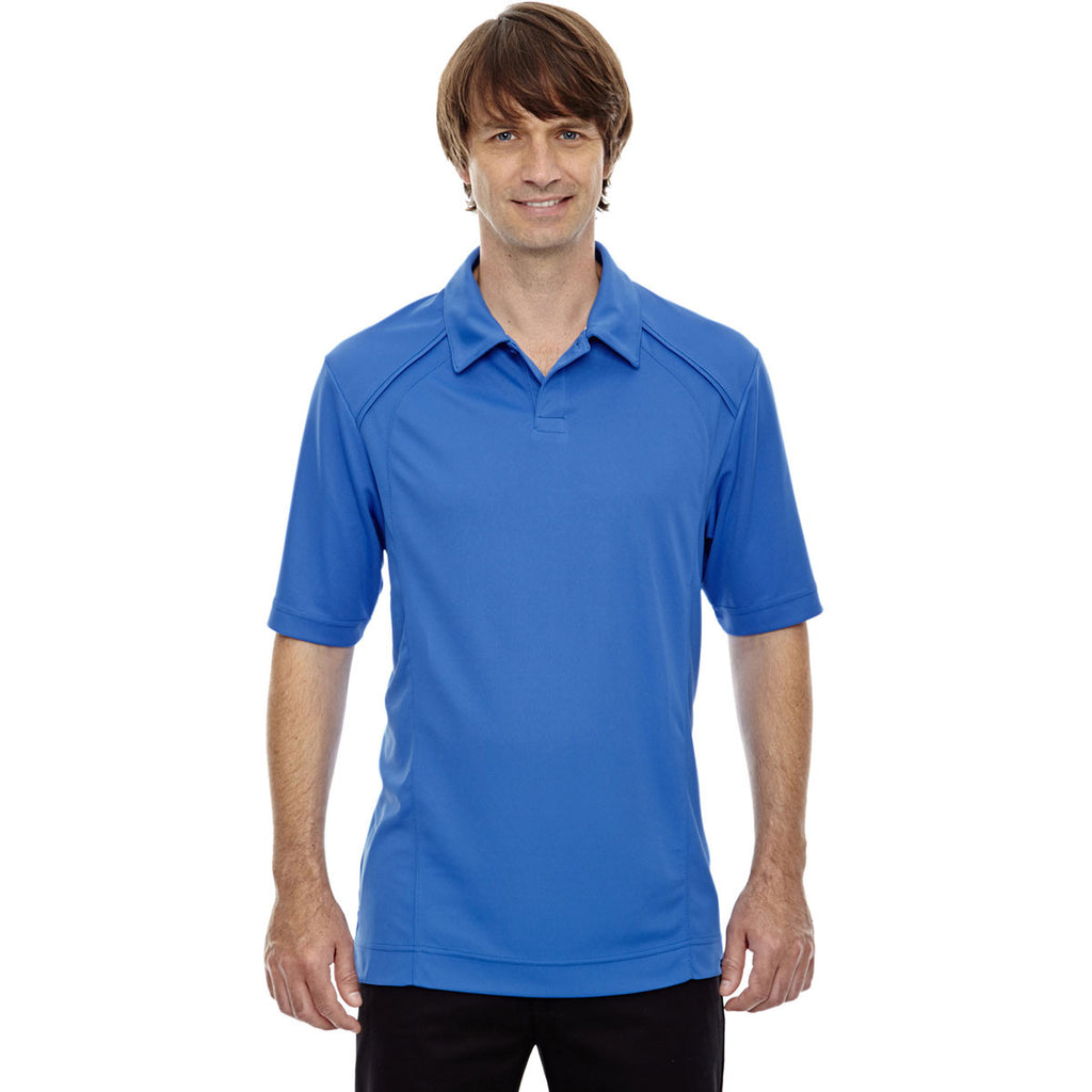 North End Men's Light Nautical Blue Recycled Polyester Performance Pique Polo