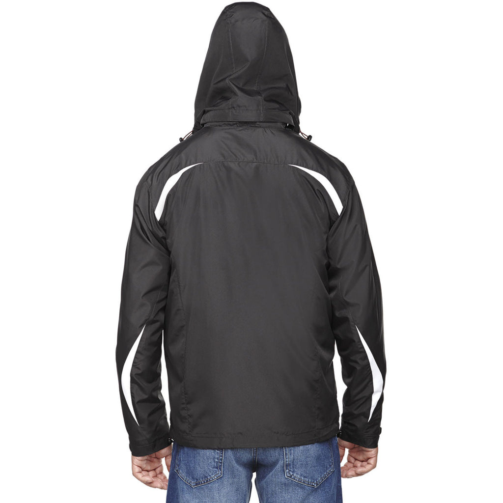 North End Men's Black Silk Impact Active Lite Colorblock Jacket