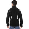 North End Men's Black Three-Layer Fleece Bonded Soft Shell Jacket