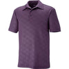 North End Men's Mulberry Purple Maze Performance Stretch Embossed Print Polo