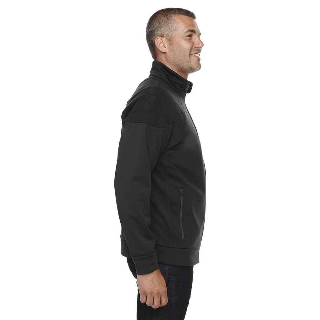 North End Men's Black Evoke Bonded Fleece Jacket