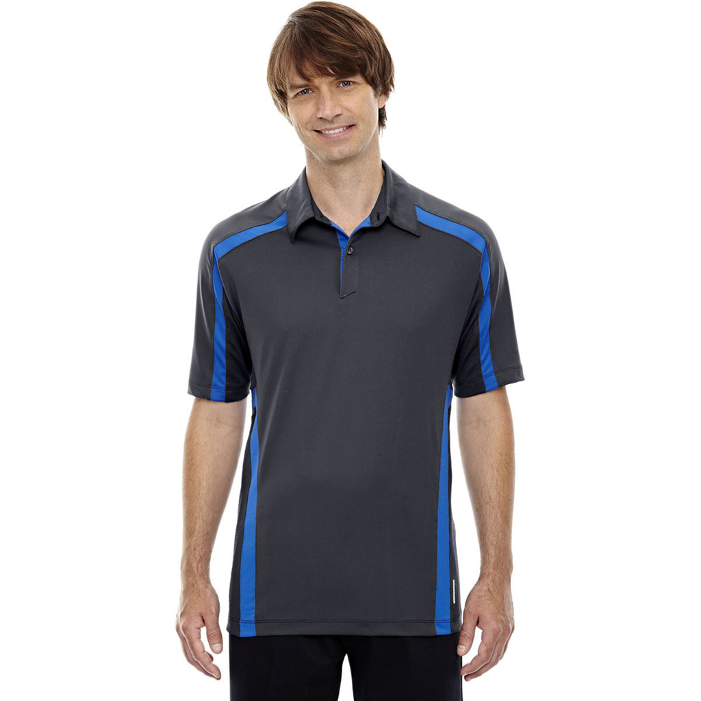 North End Men's Black Silk Accelerate Performance Polo