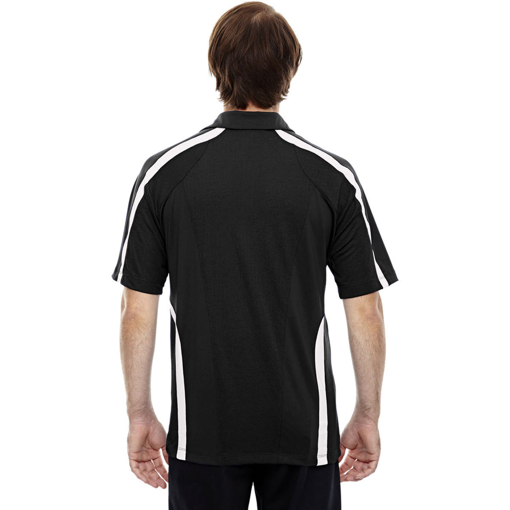 North End Men's Black Accelerate Performance Polo