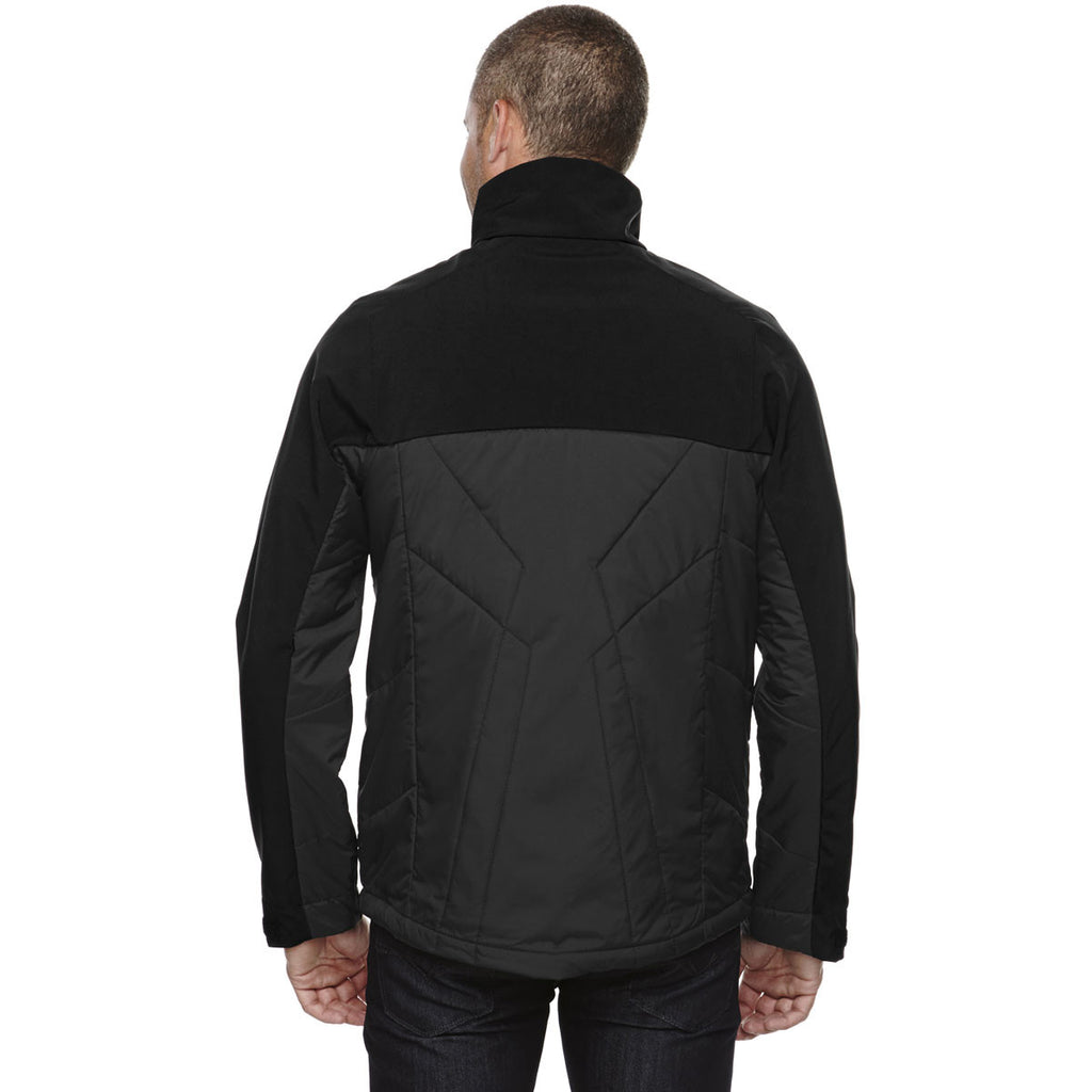 North End Men's Black Innovate Hybrid Soft Shell Jacket